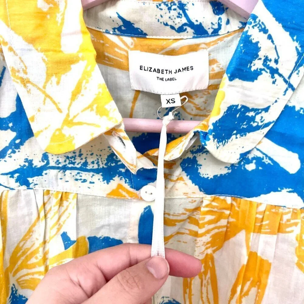 NWOT Elizabeth James The Label Val Top Sea Flower Size XS - Picture 3 of 6